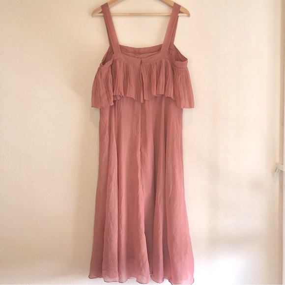 ASOS Mauve Pleated Chiffon Dress, 12 - Picture 2 of 9